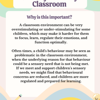 Strategies on Creating a Sensory-Friendly Classroom